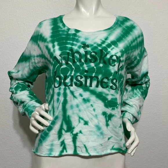 Grayson Threads NWT Whiskey Business Tie-Dye Crop Top - Picture 2 of 4